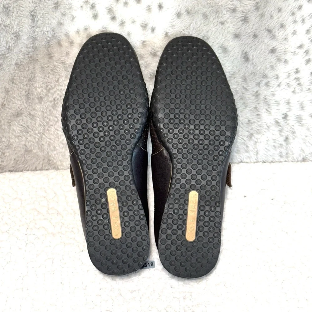 Cole Haan Estadio Strap Slip-On Sneakers Dark Brown Leather Men’s Sz 9M